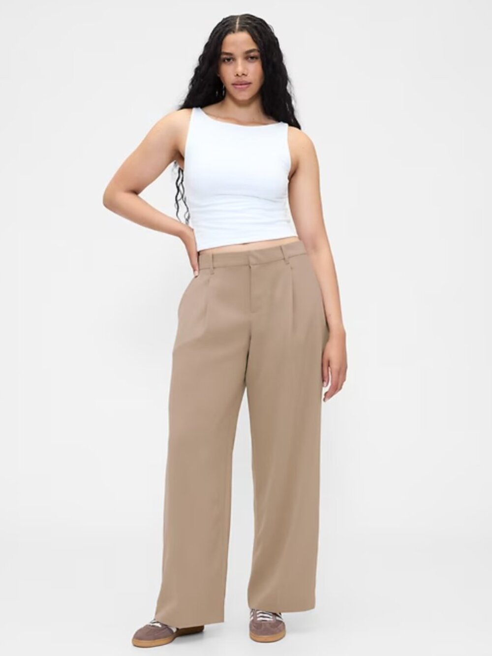365 Low Rise Pleated Wide-Leg Trousers